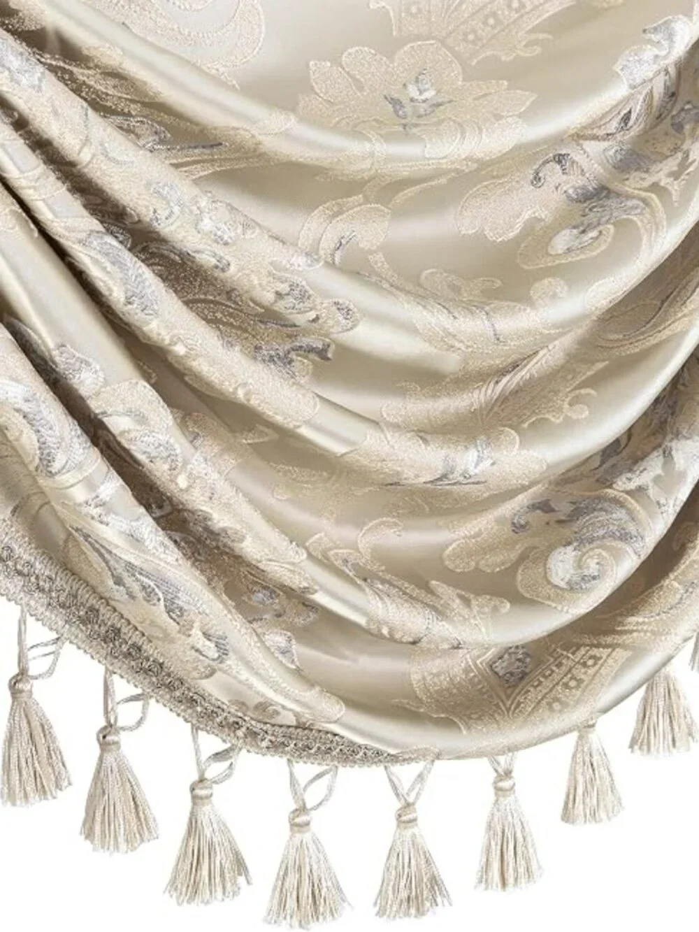 Loom and Mill Luxury Waterfall Valance, Lt Apricot, Elegant 39